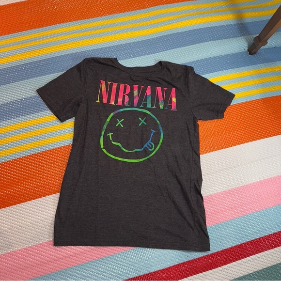 NIRVANA Charcoal Grey Neon Green Pink Women Size XSmall - Picture 1 of 3